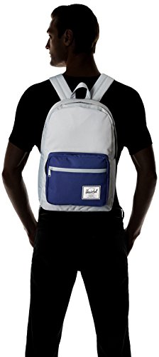 Herschel Pop Quiz mochila Tela Azul, Gris - Mochila para portátiles y netbooks (Tela, Azul, Gris, Monótono, Unisex, 38,1 cm (15"), Bolsillo frontal)