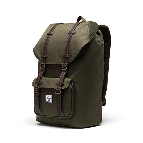 Herschel supply Herschel Herschel Little America Mochila Mochila, Ivy Green/achicoria Coffee, Classic 25.0L, Mochila para portátil Little America