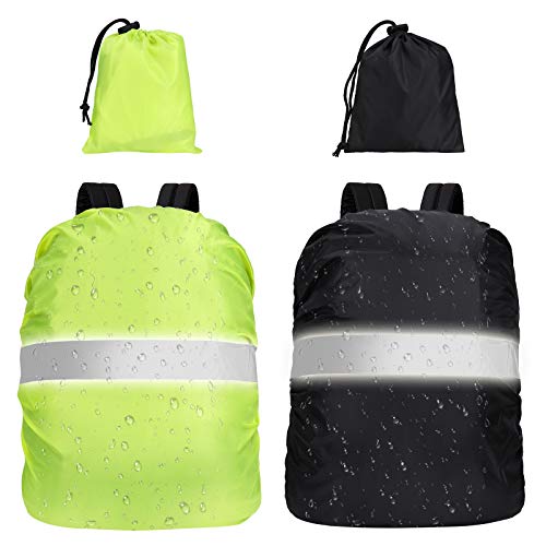 Heveer Fundas para Mochilas Cubierta Impermeable Mochila 40-50L para Excursionismo Camping Viajar Actividades al Aire Libre 2 Pcs