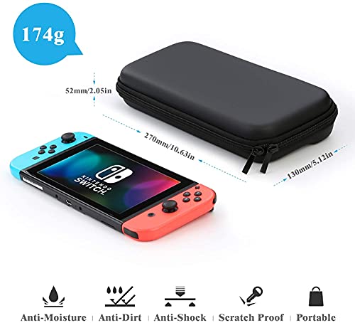 HEYSTOP Accesorio Compatible con Nintendo Switch Funda Compatible con Nintendo Switch Funda de Transporte para Nintendo Switch Protector de Pantalla Apretones de Pulgar