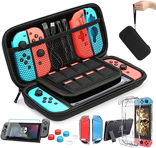 HEYSTOP Accesorio Compatible con Nintendo Switch Funda Compatible con Nintendo Switch Funda de Transporte para Nintendo Switch Protector de Pantalla Apretones de Pulgar