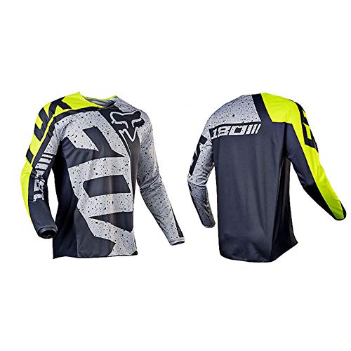HFJLL Mountain Bike Motocross Jersey Camiseta de Manga Larga - Traje de Descenso al Aire Libre a Prueba de Viento,No.20,S