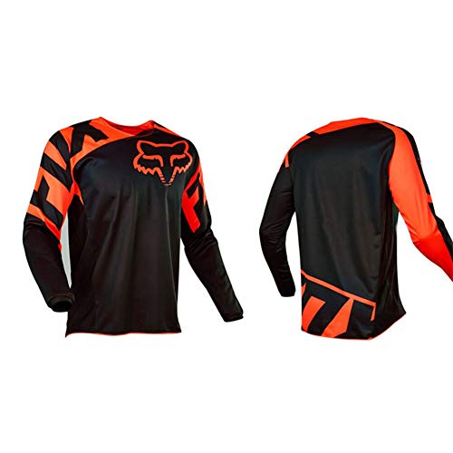 HFJLL Traje de Descenso al Aire Libre - Mountain Bike Motocross Jersey Camiseta de Manga Larga,No.1,L