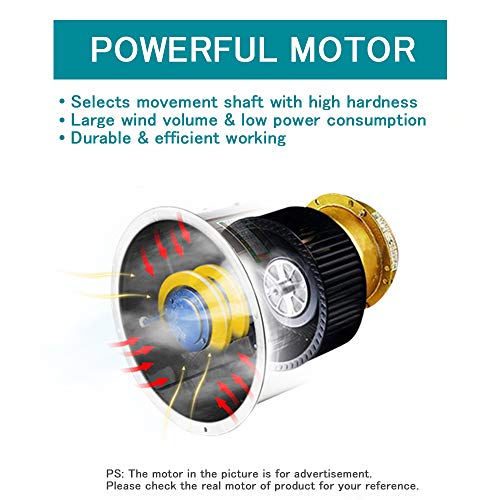 HG Power Ventilador de extracción axial, de metal, para tuberías de ventilación industrial, ventilación silenciosa en línea