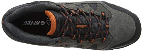 Hi-Tec Banderra II Low WP Wide, Zapatillas de Senderismo Hombre, Gris (Charcoal/Graphite/Burnt Orange 51), 47 EU