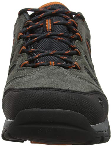 Hi-Tec Banderra II Low WP Wide, Zapatillas de Senderismo Hombre, Gris (Charcoal/Graphite/Burnt Orange 51), 47 EU