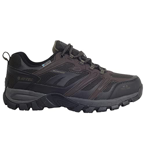 HI-TEC Muflon Low, Zapatillas de Trekking Hombre,Calzado Senderismo Hombre Impermeable, Calzado montaña Hombre (Marron Chocolate, Numeric_43)