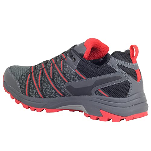 HI-TEC Serra Zapatillas Trail Running Hombre, Calzado Trail Hombre, Calzado Senderismo Hombre (Charcoal/Black, Numeric_42)