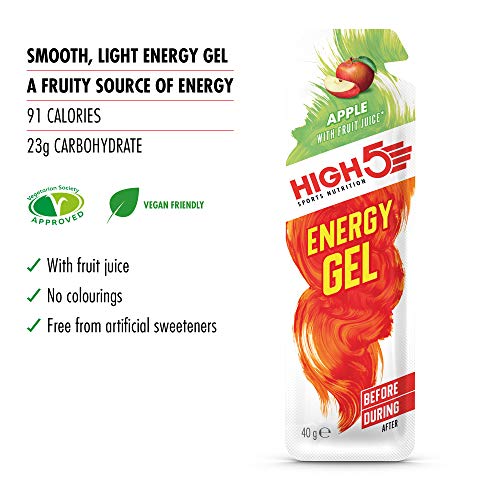 High5 Energy Gel Mixed - Bolsitas de nutrición, para ciclistas, 20 unidades