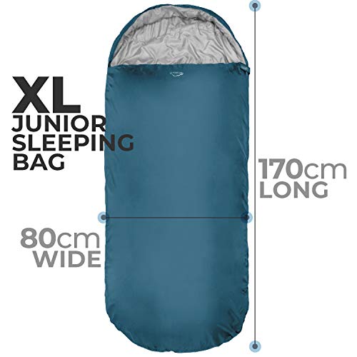 Highlander Schlafsack Junior-Saco de Dormir, Unisex, Azul Marino, Extra-Large