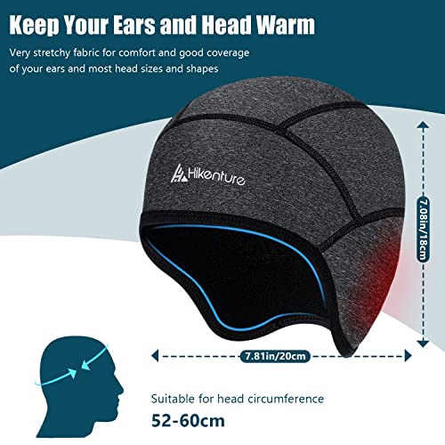 HIKENTURE Gorro de invierno | resistente al viento para bicicleta | gorro cálido para bicicleta | gorro interior para casco de bicicleta para hombre / mujer para casco de bicicleta, casco de esquí