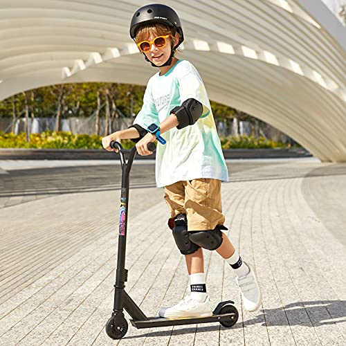 Hikole Patinete Scooter Freestyle para Niños y Principiante,Rotación de 360 ​​Grados, Acrobático y Resistente a Saltos, 79 cm de Altura, 100 kg de Carga