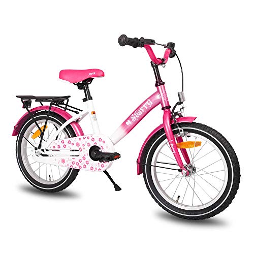 Hiland Bicicleta infantil para niñas a partir de 4 años de edad Space Shuttle bicicleta de 16 pulgadas, color rosa