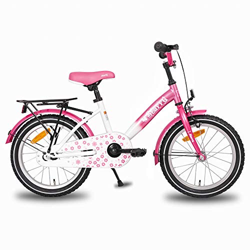 Hiland Bicicleta infantil para niñas a partir de 4 años de edad Space Shuttle bicicleta de 16 pulgadas, color rosa