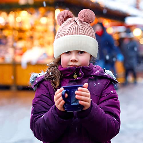 Hileyu Sombreros de invierno para niños Pasamontañas para Niño Niña niño de invierno bufanda de sombrero cálido Sombrero y Bufandas Bebé Recien Nacido Invierno Cálidos Bufanda Pink