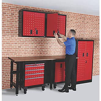 Hilka Pro-Craft - Mueble de pared para garaje (764 x 306 x 768 mm)