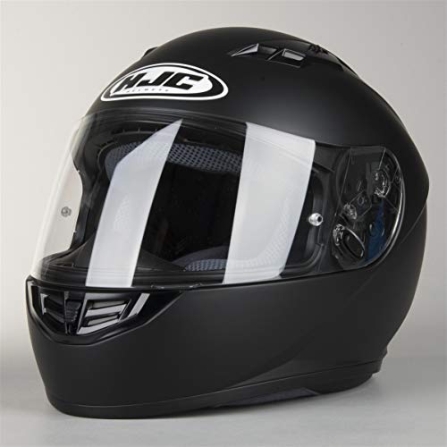 HJC 10107008 Casco de Moto, Semi Flat Negro, Talla M