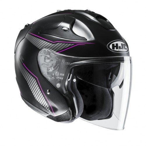 HJC FG-Jet Jike MC8Sf - Casco de Moto, Talla M, Color Negro y Rosa