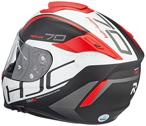 HJC Helmets 2430_25628 HJC RPHA70 Vias Mc1SF M, Hombre, Rojo/Blanco, Medium