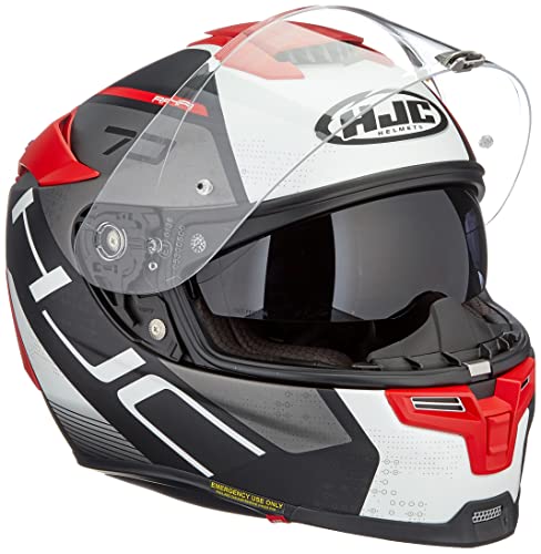 HJC Helmets 2430_25628 HJC RPHA70 Vias Mc1SF M, Hombre, Rojo/Blanco, Medium