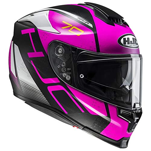 HJC Helmets Casco de moto RPHA 70 VIAS MC8SF, Negro/Rosa, M