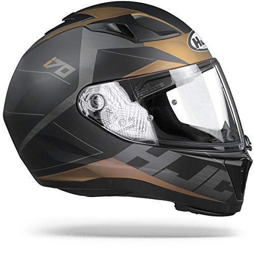 HJC NC Casco per Moto, Hombre, Negro/Oro, XL