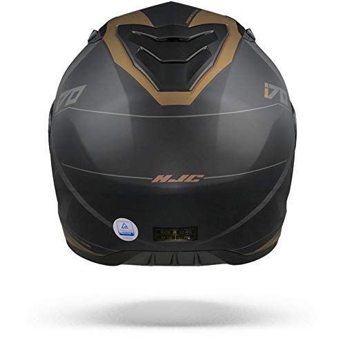 HJC NC Casco per Moto, Hombre, Negro/Oro, XL