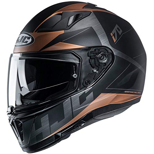 HJC NC Casco per Moto, Hombre, Negro/Oro, XL