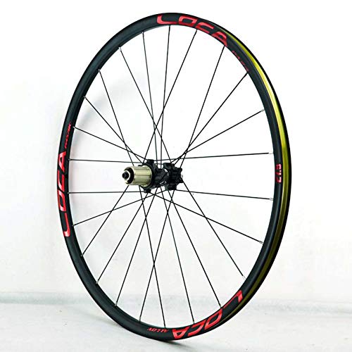 HJRD Bicicleta de Ruedas, 26/27.5/29 Pulgadas MTB de Doble Pared de Ciclismo Ruedas de liberación rápida Disco de Freno 24 Orificios del Borde Compatible Velocidad 8-12(27.5)