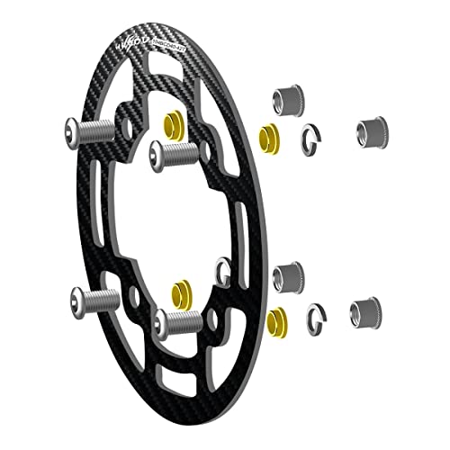 hksod Protector de cadena de bicicleta 3 tipos anillo protector de cadena MTB 104 BCD o 130 BCD arandela protectora de cadena, para 32-38T, 40-42T, 50-56T, bicicleta de montaña (Negro 40-42T)