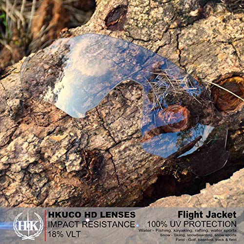 HKUCO Fotocrómico Polarizado Lentes de repuesto para Oakley Flight Jacket Gafas de sol