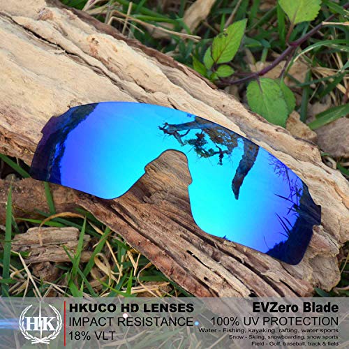 HKUCO Lentes de repuesto para Oakley EVZero Blades Azul/Titanio Gafas de sol