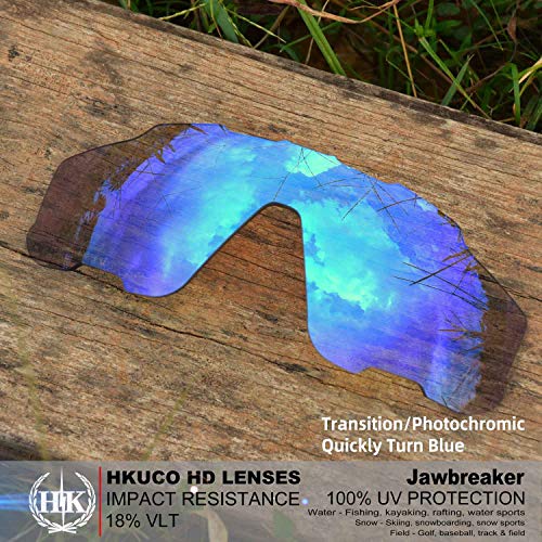 HKUCO Lentes de repuesto para Oakley Jawbreaker Gafas de sol Azul fotocromático