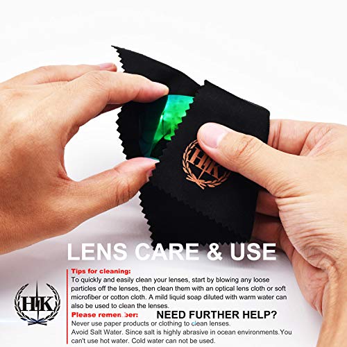 HKUCO Mens Replacement Lenses For Oakley Half Jacket 2.0 Sunglasses Black Polarized