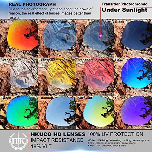 HKUCO Plus Mens Replacement Lenses For Oakley Fast Jacket - 2 pair