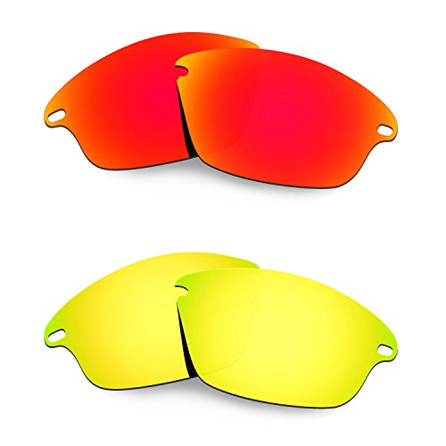 HKUCO Plus Mens Replacement Lenses For Oakley Fast Jacket - 2 pair