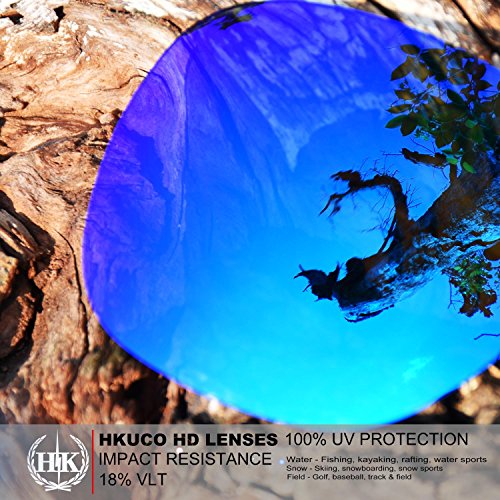 HKUCO Plus Mens Replacement Lenses For Oakley Fast Jacket XL Red/Blue/Black/Titanium Sunglasses