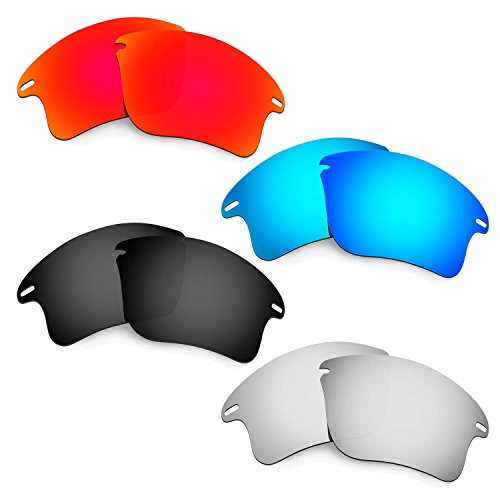 HKUCO Plus Mens Replacement Lenses For Oakley Fast Jacket XL Red/Blue/Black/Titanium Sunglasses