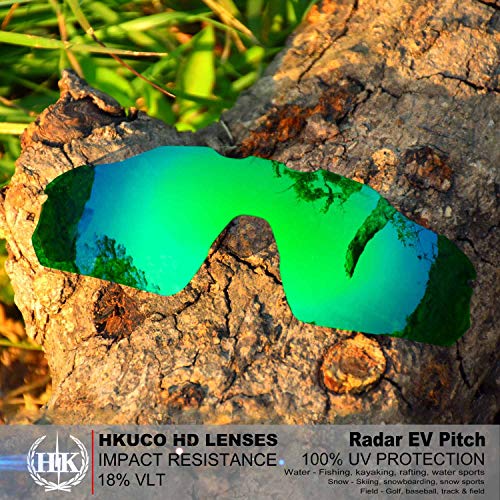 HKUCO Reforzar Lentes de repuesto para Oakley Radar EV Pitch Rojo/Azul/Emerald Verde Sunglasses
