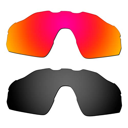 HKUCO Reforzar Lentes de repuesto para Oakley Radar EV Pitch Rojo/Negro Sunglasses