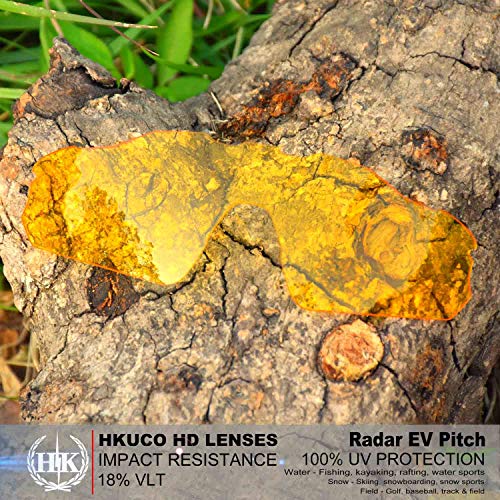 HKUCO Reforzar Lentes de repuesto para Oakley Radar EV Pitch Sunglasses Azul/Amarillo Transparentee Polarized