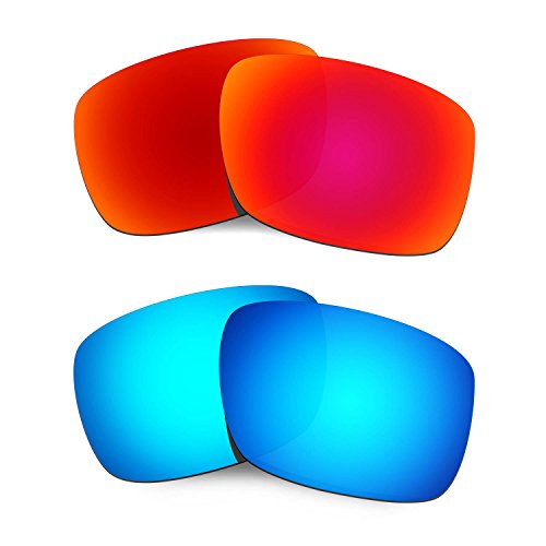 HKUCO Reforzarse Lentes de repuesto para Oakley Drop Point Gafas de sol Rojo/Azul Polarizado