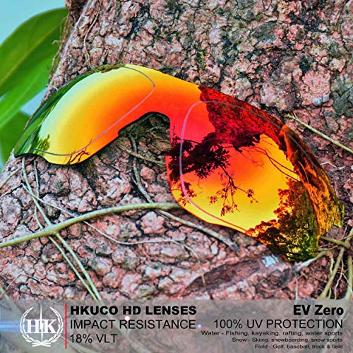 HKUCO Reforzarse Lentes de repuesto para Oakley EVZero OO9308 Gafas de sol Rojo TAC Polarizado