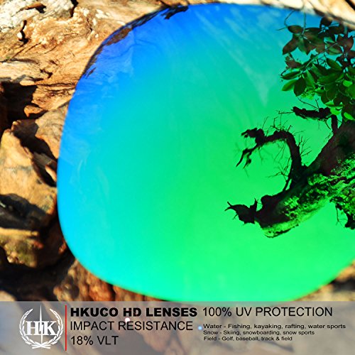 HKUCO Reforzarse Lentes de repuesto para Oakley Trillbe X Azul/Verde Gafas de sol