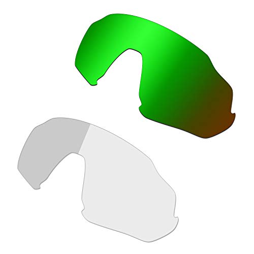 HKUCO Reforzarse Verde/Fotocrómico Polarizado Lentes de repuesto para Oakley Flight Jacket Gafas de sol