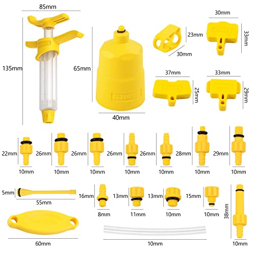 HOIIME Kit de purga para bicicleta, aceite mineral para frenos de disco hidráulicos, kit de purga de frenos para Shimano, Magura, Tektro