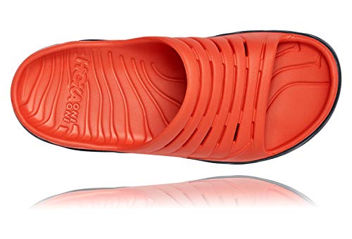 HOKA 1099673 FORB M ORA Recovery Slide Sandalias para Hombre, Rojo/Negro, EU 41 1/3