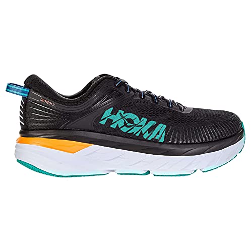 Hoka Bondi 7, Zapatillas de Running por Hombre, Negro (Black/Atlantis BATL), 41 1/3 EU