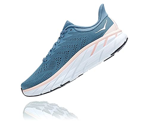 HOKA Clifton 7 - Zapatillas de correr para mujer, Provincial Blue Fiesta, 38 EU