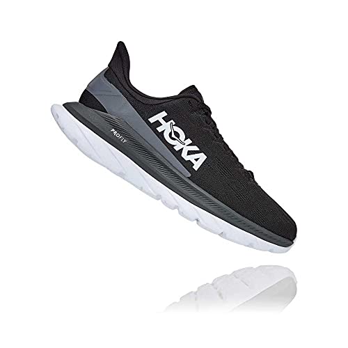 HOKA Mach 4 - Zapatillas de running para mujer, negro gris blanco, 40 EU